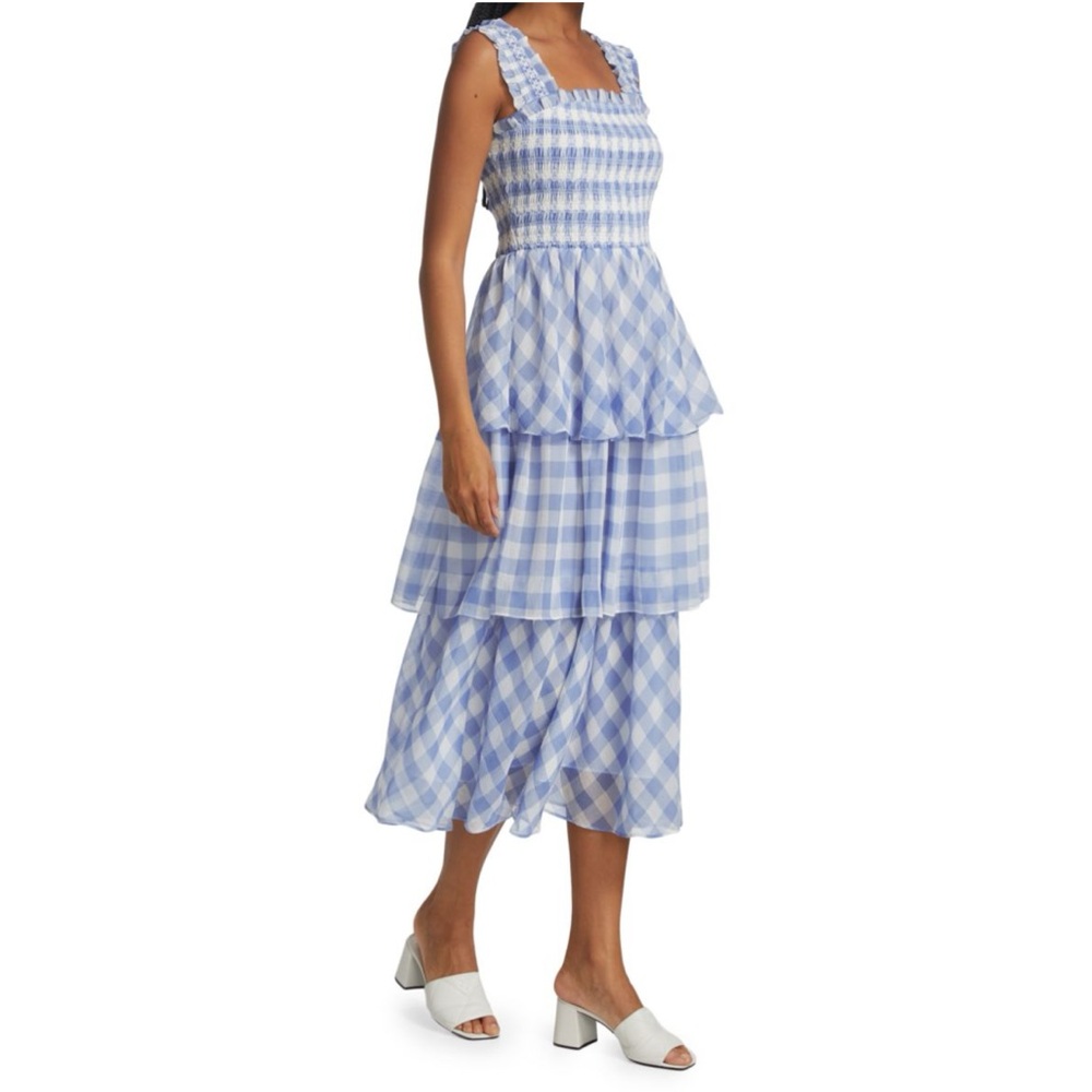 English Factory Gingham Midi Dress